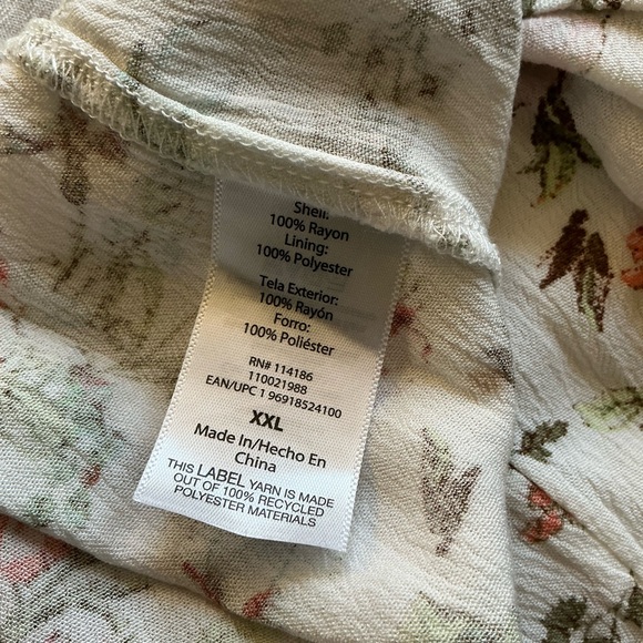 Frye Floral Button Front Sleeveless Midi Dress‎ in White Folk Garden - Picture 5 of 6